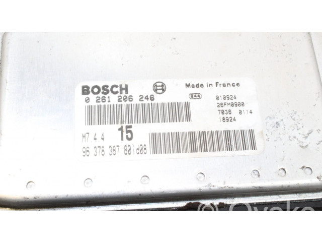 Řídící jednotka 9637838780, 0261206246 Citroen Saxo 2002