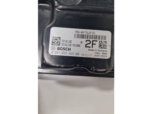 Блок управления двигателя 237101118S, 0281035669 Dacia Duster II