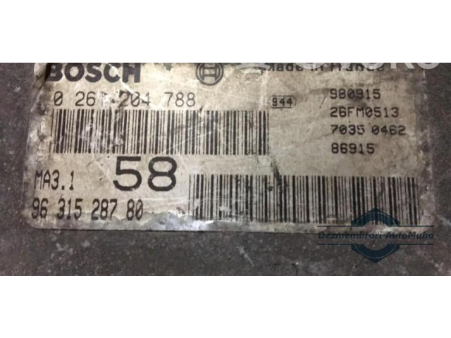 Řídící jednotka 0261204788, 9631528780 Peugeot 106 1997