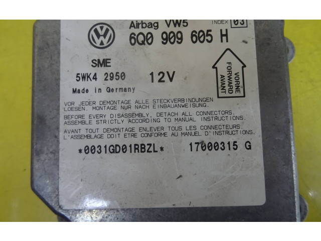 Блок подушек безопасности 6Q0909605H, 5WK42950   Skoda Fabia Mk1 (6Y)