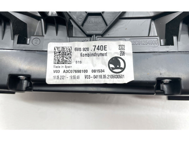 Панель приборов 6V0920740E, 6V0920740E Skoda Fabia Mk3 (NJ)