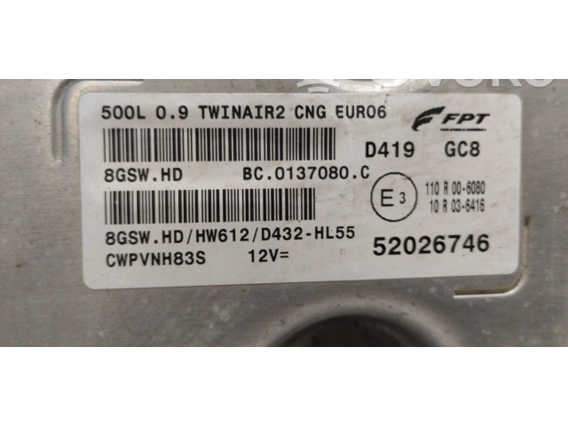 Блок управления двигателя 52026746, 52026746   Fiat 500L