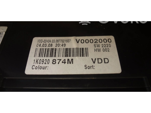 Панель приборов 1K0920874M Volkswagen Golf Plus