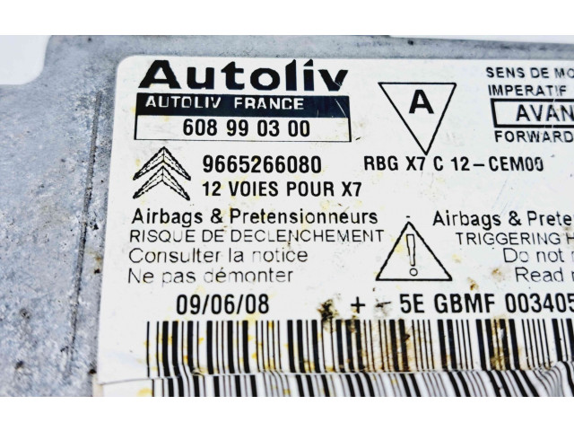 Блок подушек безопасности 9665266080 Citroen C5