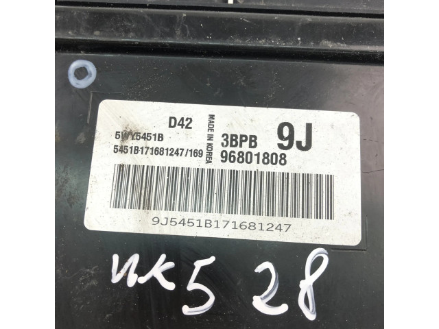 Блок управления двигателем Блок управления 96801808   Chevrolet Matiz