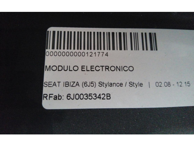 Řídící jednotka 6J0035342B Seat Ibiza IV (6J,6P) 2010