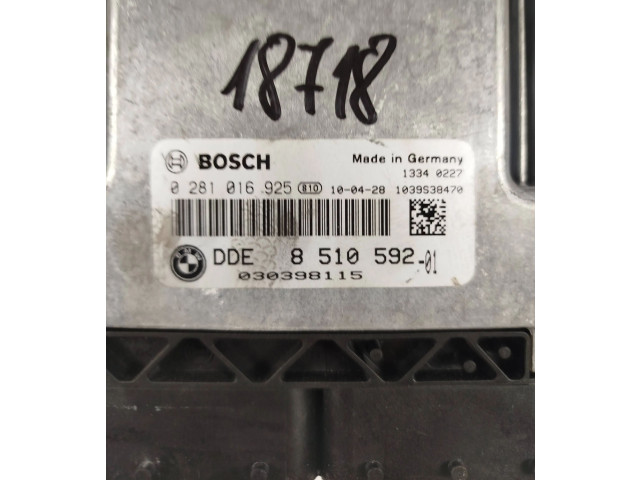 Řídící jednotka 8512499, 0281017551 BMW 1 E82 E88 2011