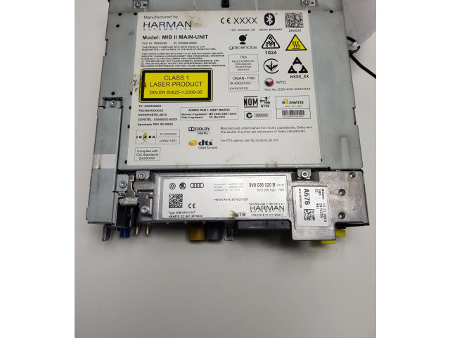 Радио/ проигрыватель CD/DVD / навигация    3V0035020B   Skoda Superb B8 (3V)