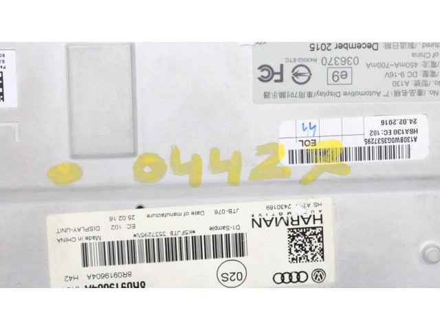 Дисплей    8R0919604A   Audi A5 Sportback 8TA