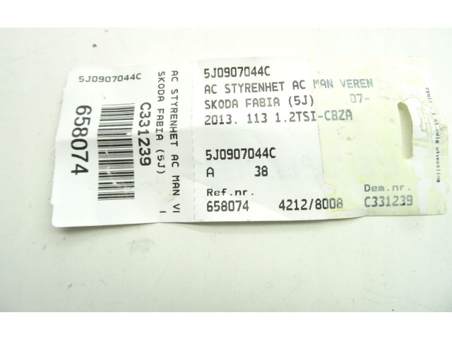 Блок управления климат-контролем 5J0907044C, 5J0907044C Skoda Fabia Mk2 (5J)