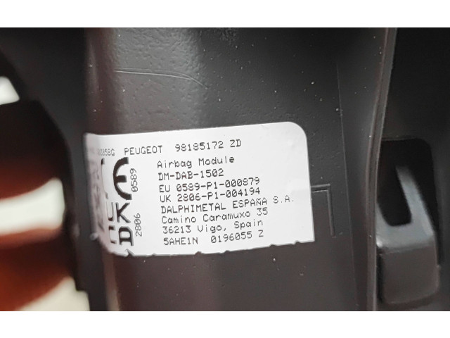 Подушка безопасности водителя 98185172ZD, 0196055Z   Peugeot Partner III