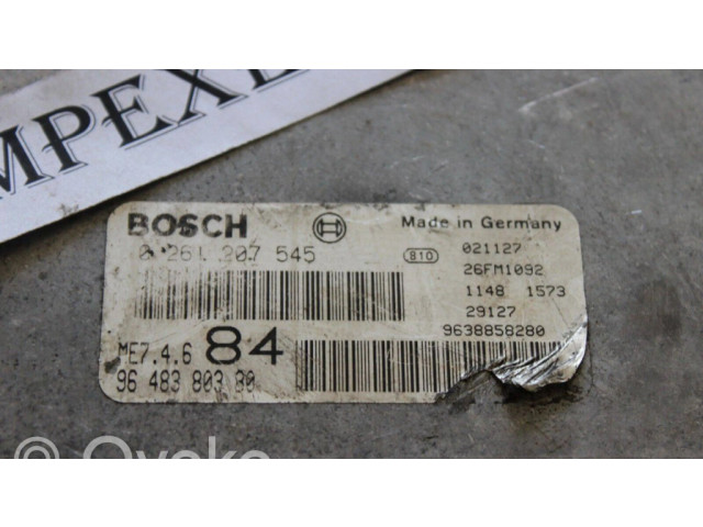 Řídící jednotka 0261207545, 9648380380 Citroen C8 2005