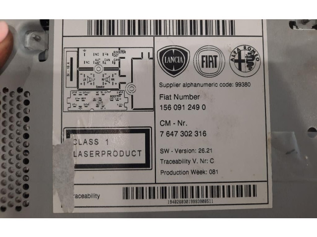 Радио/ проигрыватель CD/DVD / навигация    Alfa Romeo Giulietta