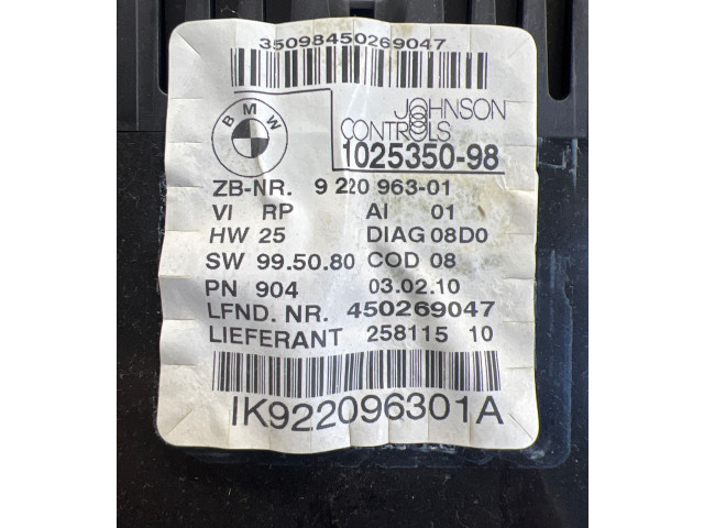 Přístrojová deska BMW X1 E84 2011 102535098, 9220963