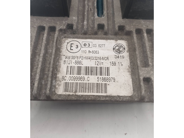 Блок управления двигателем ECU 51868979, 81U1886L   Fiat Punto Evo