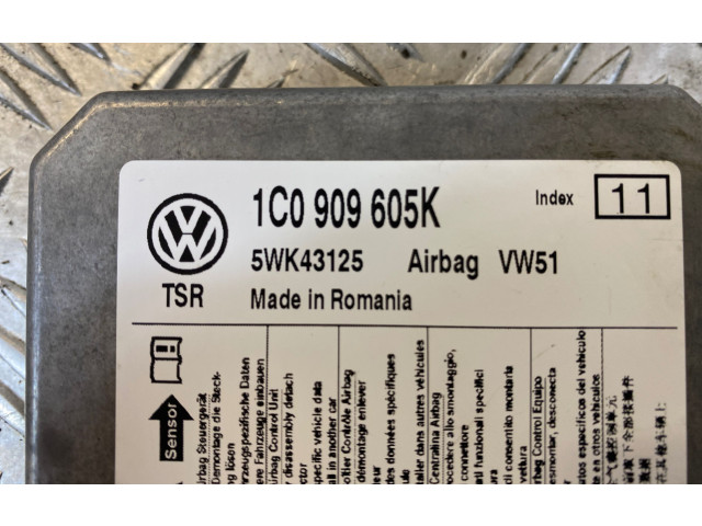 Блок подушек безопасности 1C0909605K Skoda Fabia Mk2 (5J)