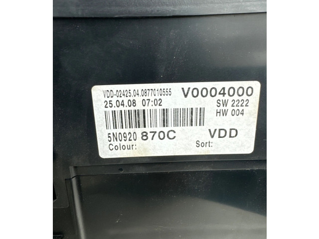 Přístrojová deska Volkswagen Tiguan 2010 5N0920870C, V0004000