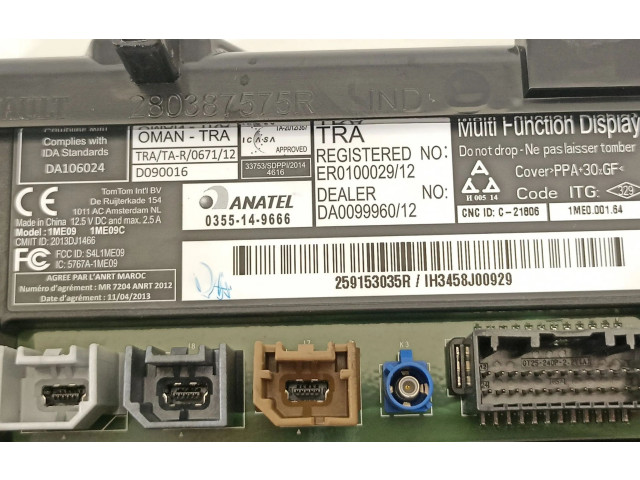 Дисплей    259153035R   Renault Captur