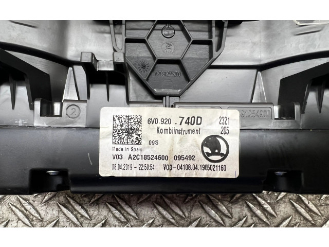 Панель приборов A2C18524600 Skoda Fabia Mk3 (NJ)