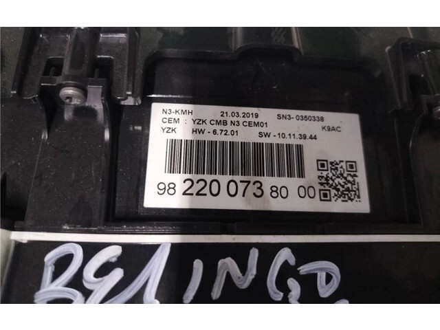 Přístrojová deska  Citroen Berlingo 2019 982200738000, 0090059  