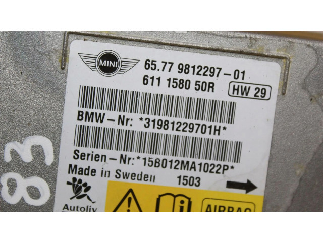 Блок подушек безопасности 9812297   Mini One - Cooper Coupe R56