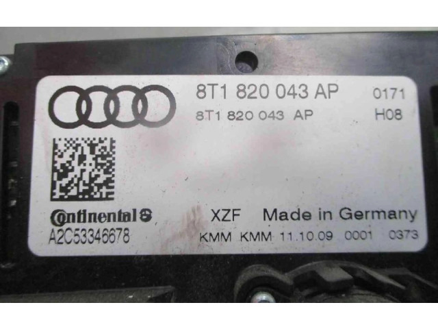 Блок управления климат-контролем 8T1820043AP, 8T1820043AP Audi A5 Sportback 8TA