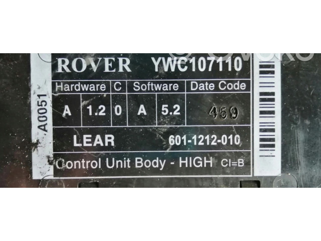Řídící jednotka YWC107110, YWC107110 Rover 75 2001
