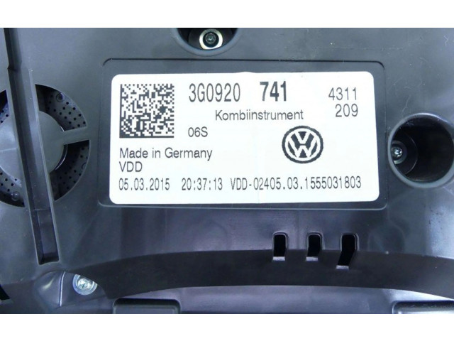 Панель приборов 3G0920741, IMPRK1342148   Volkswagen PASSAT B8       