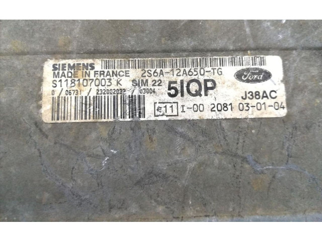 Блок управления двигателя 2S6A-12A650-TG, 5IQP Ford Fusion