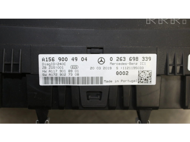 Přístrojová deska Mercedes-Benz GLA W156 2014 A1569004904