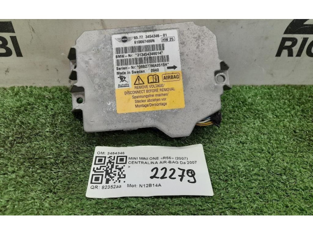 Блок подушек безопасности 3454346, 3454346   Mini One - Cooper Coupe R56