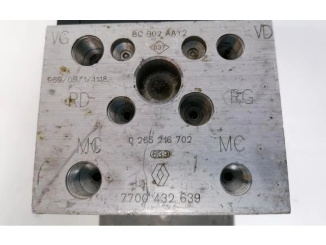 Блок АБС 7700432639, 0265216702   Renault  Clio II  1998 - 2001 года