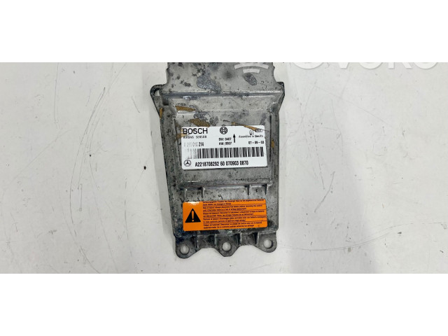 Блок подушек безопасности A2218708292, 0285010214   Mercedes-Benz CL C216