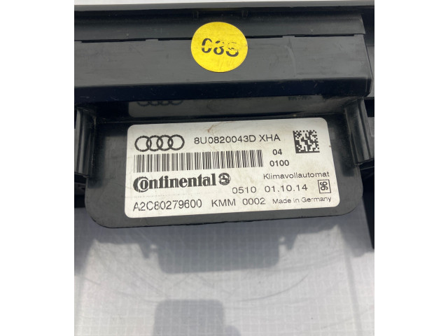 Блок управления климат-контролем 8U0820043D, 0510011014 Audi Q3 8U