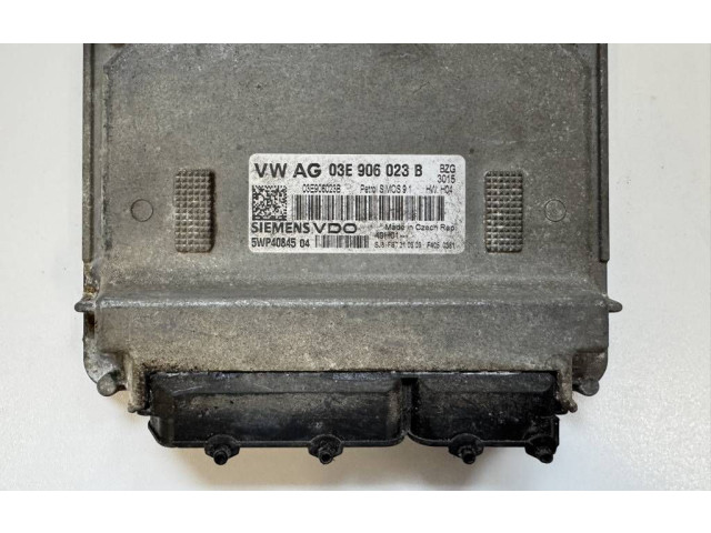 Блок управления двигателя 03E906023B, 5WP4084504 Skoda Fabia Mk2 (5J)