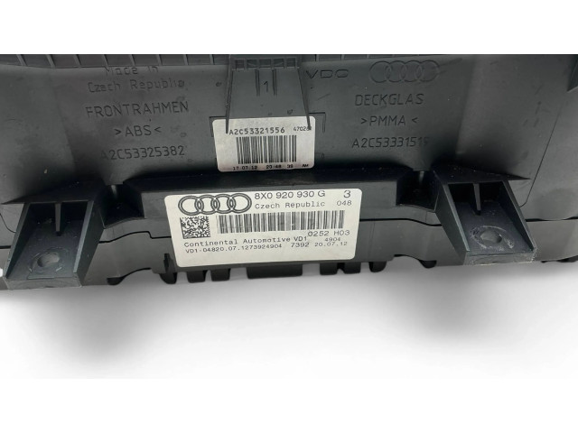 Панель приборов 8X0920930G   Audi A1       