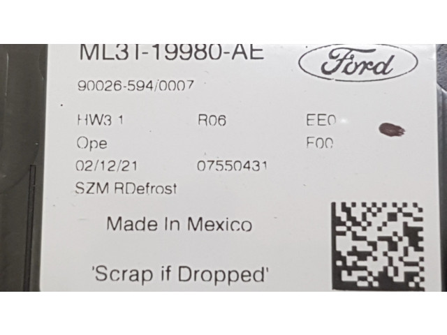 Блок управления климат-контролем ML3T19980, ML3T19980AE   Ford F150