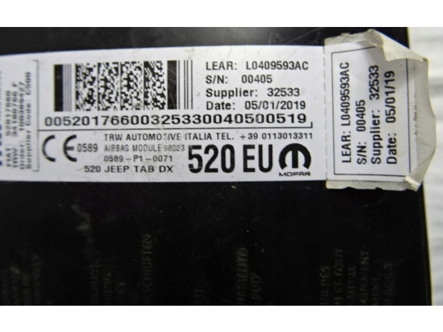 Подушка безопасности в сиденье 52017660   Jeep Renegade