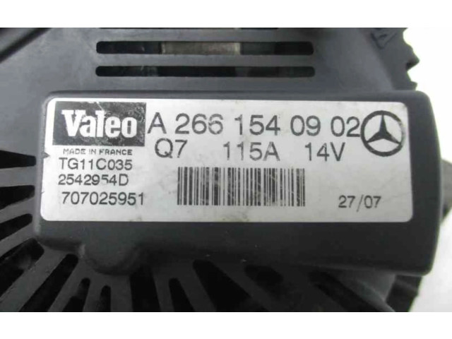 Генератор A2661540902   Mercedes-Benz A W169      