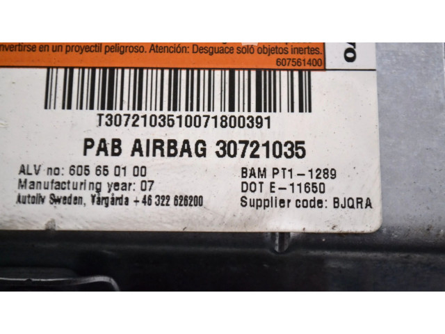 Подушка безопасности пассажира 30721035   Volvo S80