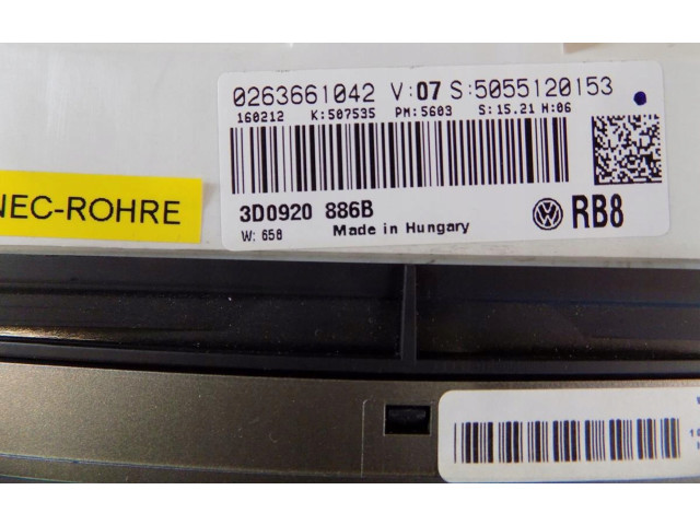 Панель приборов 3D0920886B Volkswagen Phaeton