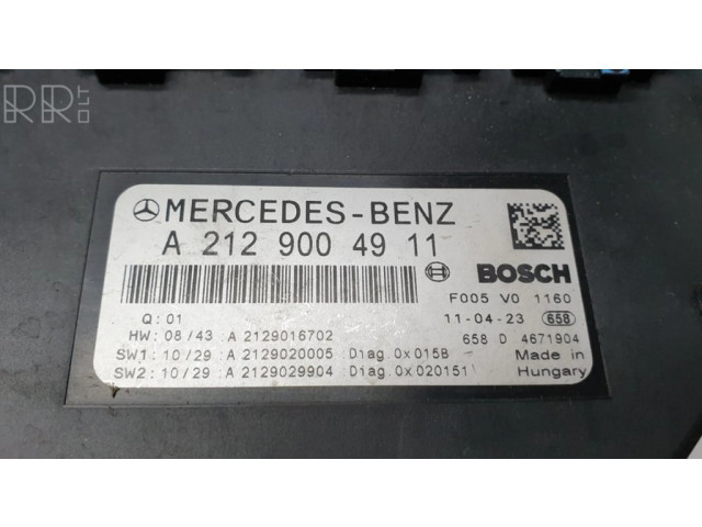 Pojistková skříňka A2129004911 Mercedes-Benz E W212 2011