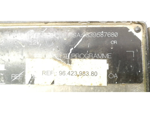 Řídící jednotka 9839587680, 9642398380   Citroen Berlingo 1997