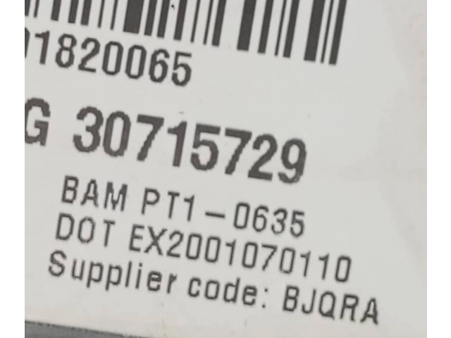 Подушка безопасности в сиденье 30715729, 1820065   Volvo S80