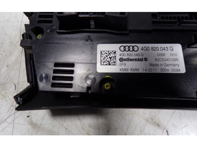 Блок управления климат-контролем 4G0820043G5PR, 4G0820043G   Audi A7 S7 4G