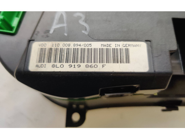 Панель приборов 8L0919860F, 110008894005 Audi A3 S3 8L