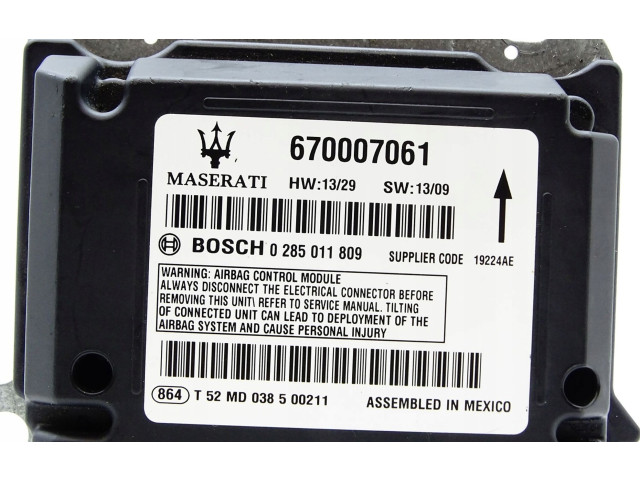 Блок подушек безопасности 670007061 Maserati Ghibli