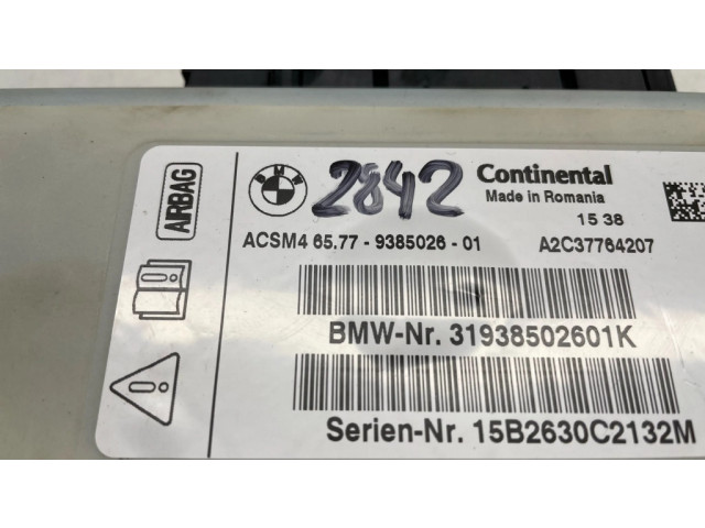 Блок подушек безопасности 9385026, 65779385026 BMW 3 F30 F35 F31