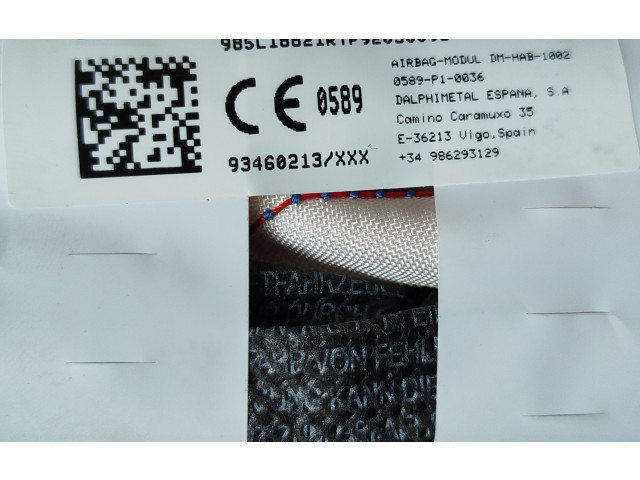 Боковая подушка безопасности 985L18821R, 34141487B   Renault Trafic III (X82)