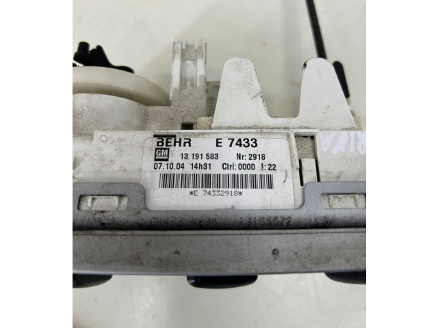 Блок управления климат-контролем 13191583, 74332918   Opel Meriva A